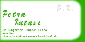 petra kutasi business card